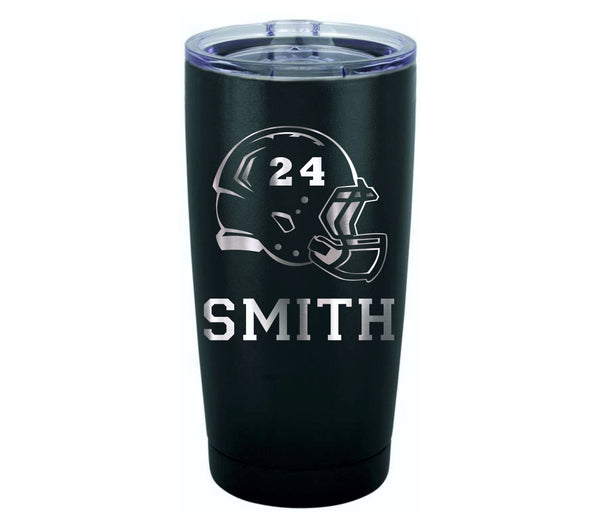 custom football helmet numbers Personalized Football Name and Number Helmet Tumbler