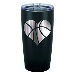 Basketball Heart Tumbler - JCS Designs