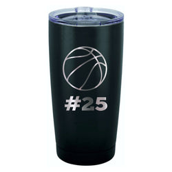 Personalized Basketball Jersey Number Tumbler - JCS Designs
