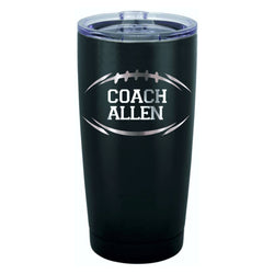 Personalized Football Coach Tumbler, Thank You Gift, Coach Travel Mug - JCS Designs