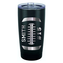 Personalized Football Laced Tumbler - JCS Designs