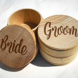 Bride and Groom Wedding Ring Box Set - JCS Designs
