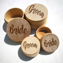 Bride and Groom Wedding Ring Box Set - JCS Designs