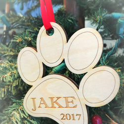 Dog Ornament, Pet Ornaments, Personalized Ornaments, Christmas Tree Ornaments, Fist Christmas, Custom Dog Ornament, Dog Gift, Dog Lover Gift - JCS Designs