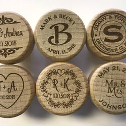 Personalized Wedding Favor Wine Stoppers - JCS Designs
