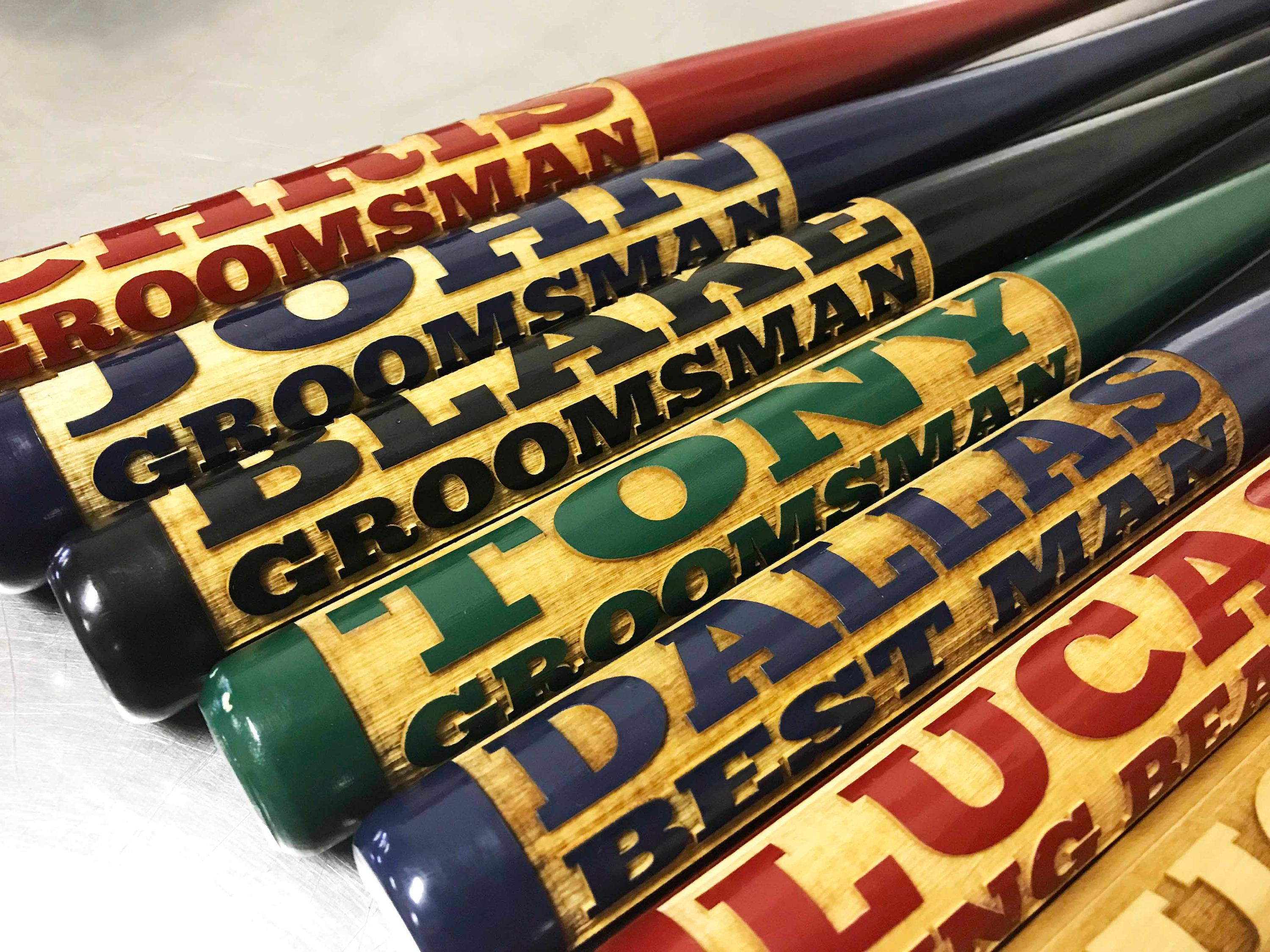 Personalized Groomsmen Mini Baseball Bats